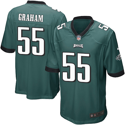 Men's Game Brandon Graham Nike Jersey Midnight Green Home - #55 NFL Philadelphia Eagles